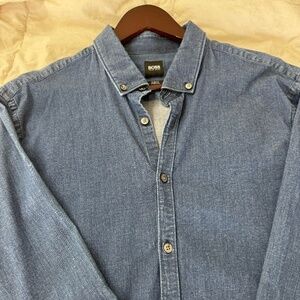 Hugo Boss,  Medium, Blue Denim Shirt